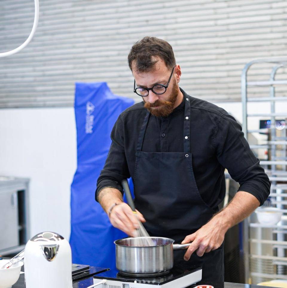 Chef Alex Ivanchev in the kitchen