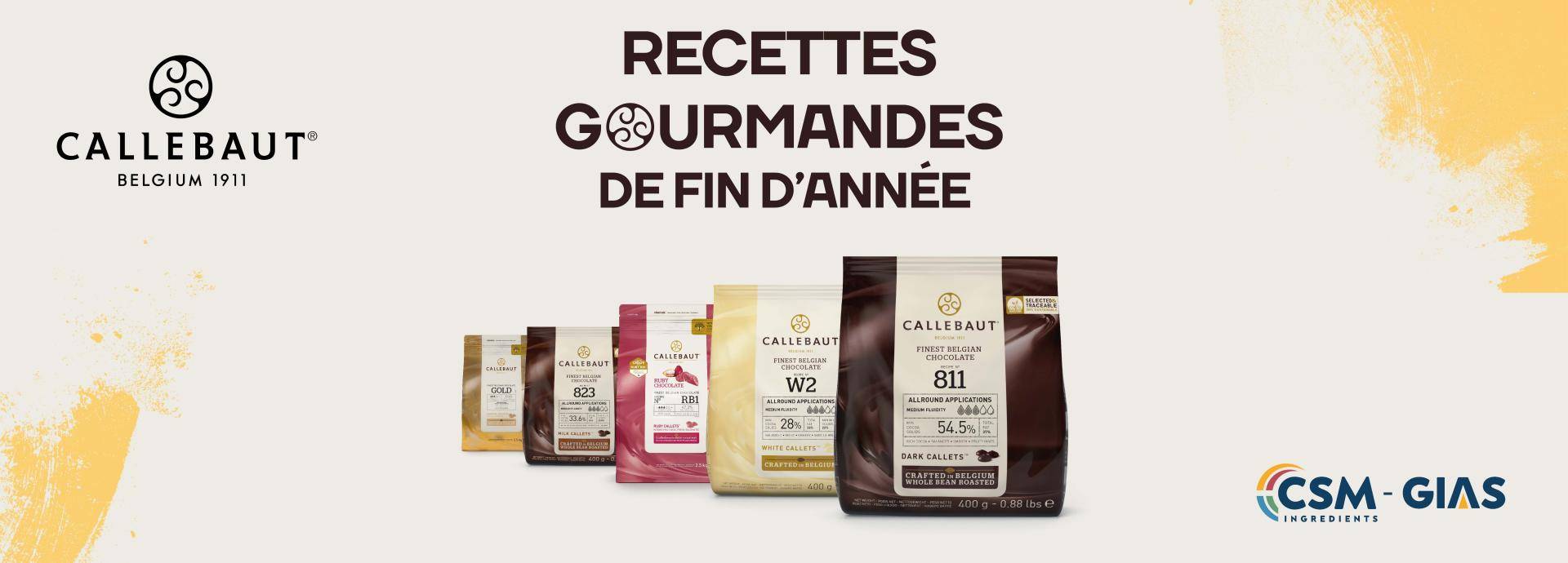 Recettes gourmandes de Callebaut preparées par le chef Jules Fouquet.