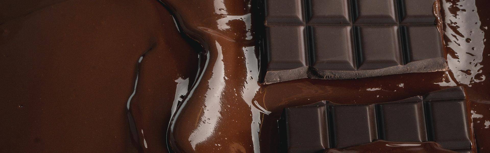 chocolate bar and melted