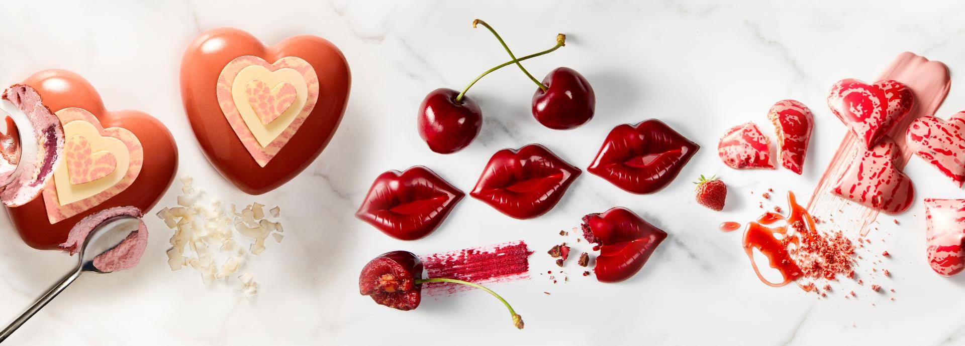 Callebaut Valentine's bonbons and dessert