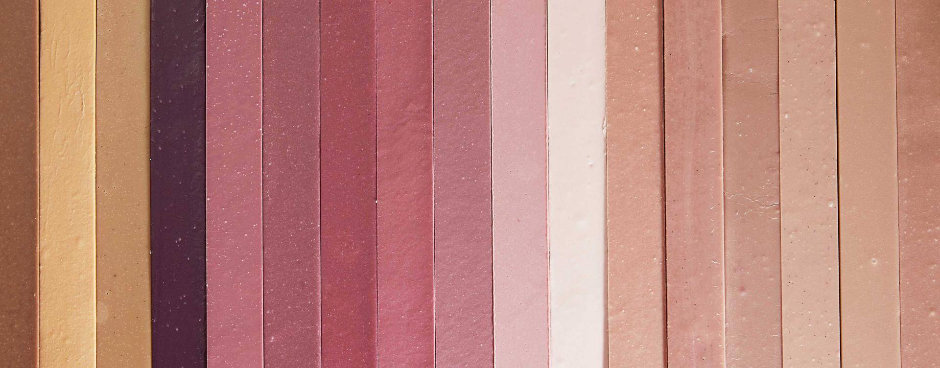 strips of ruby ganache