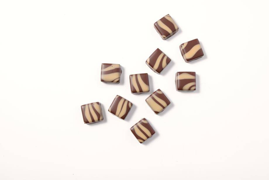 gold marbled enrobed ganache