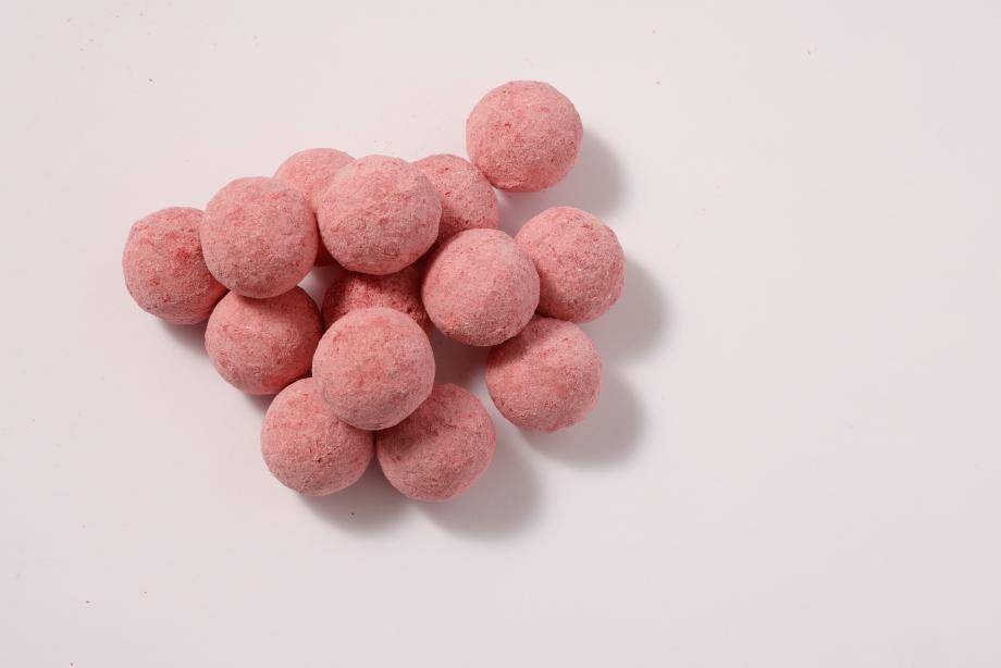 ruby raspberry pistachio truffle